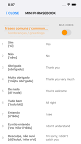 Learn Portuguese words with ST screenshot