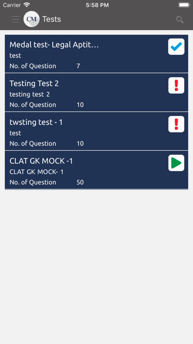 How to cancel & delete CLAT Mock from iphone & ipad 2