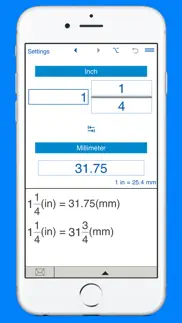 inches to mm converter iphone screenshot 2