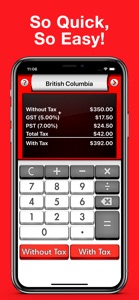 Canada Sales Tax Calculator + screenshot #1 for iPhone