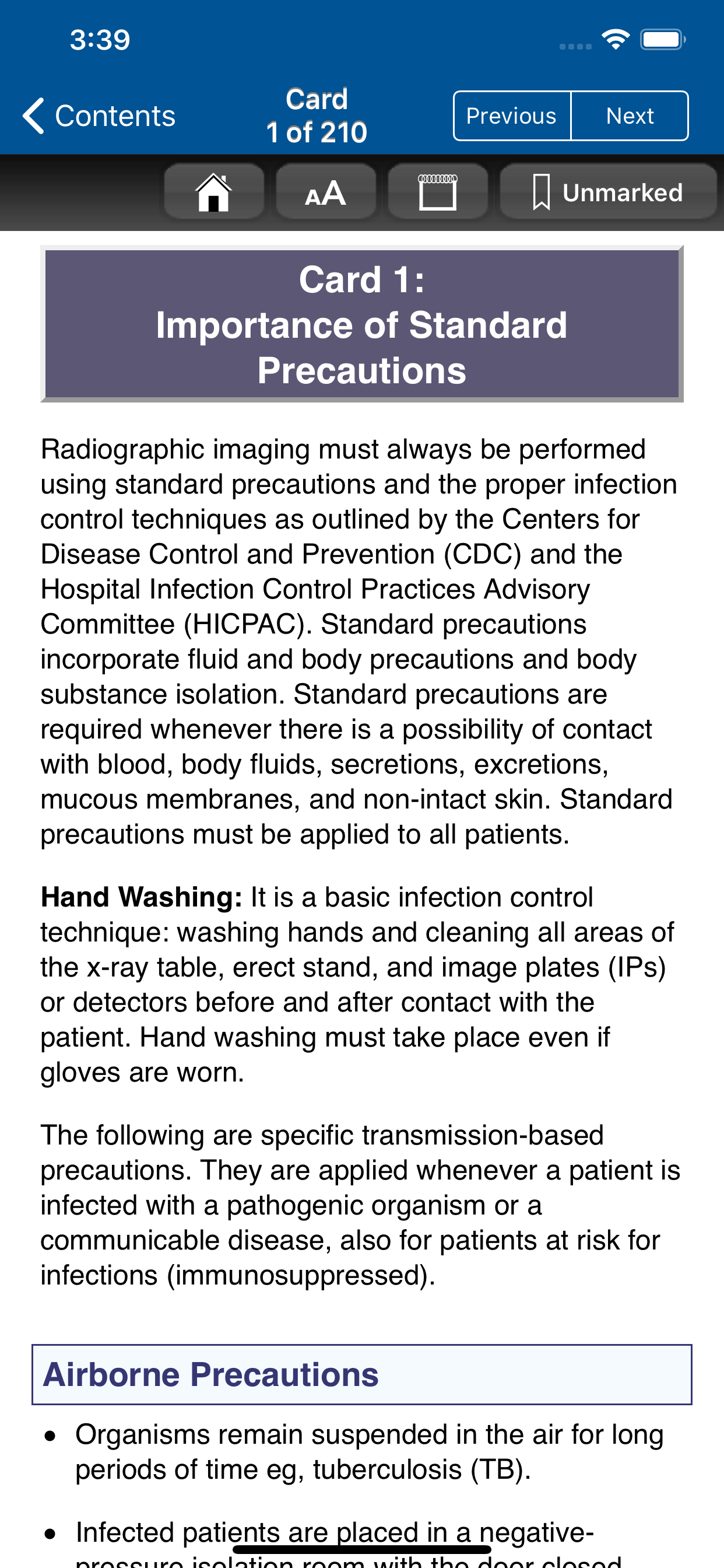 Radiographic Positioning Cards screenshot 3
