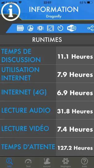 Capture d'écran de Ampères - Info Batterie Ampere sur iPhone 6