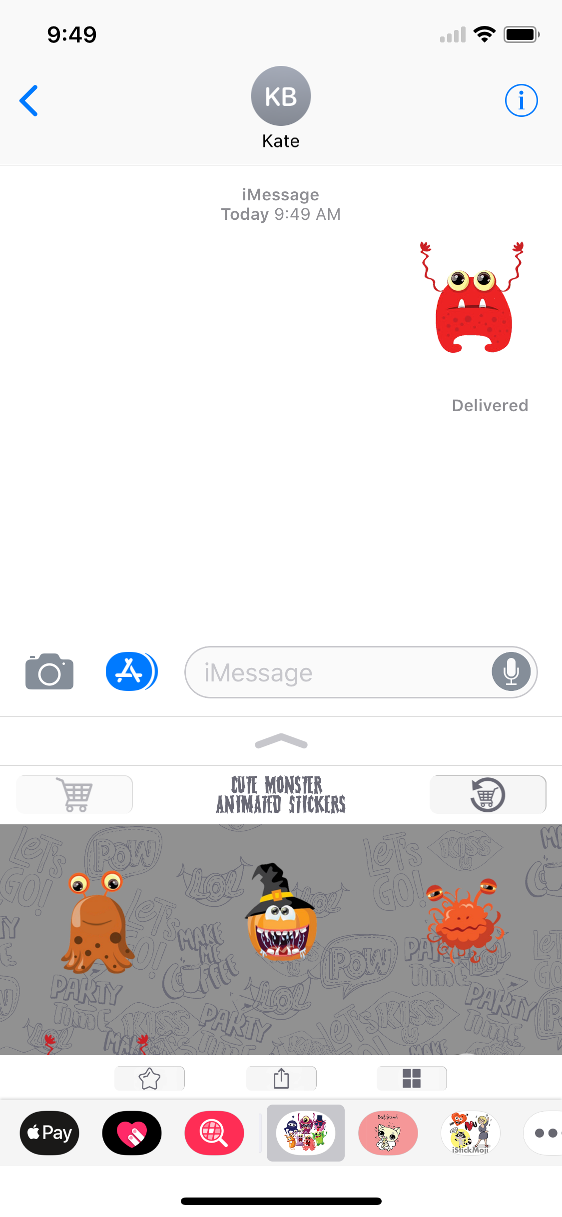 Cute Monster Animated Stickers screenshot 7