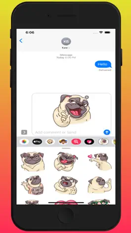 Game screenshot Funny Pug Stickers Pack mod apk