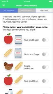 carroll food intolerance iphone screenshot 2