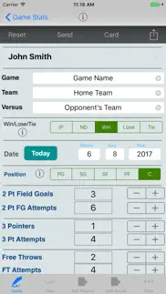 basketball player stat tracker iphone screenshot 1