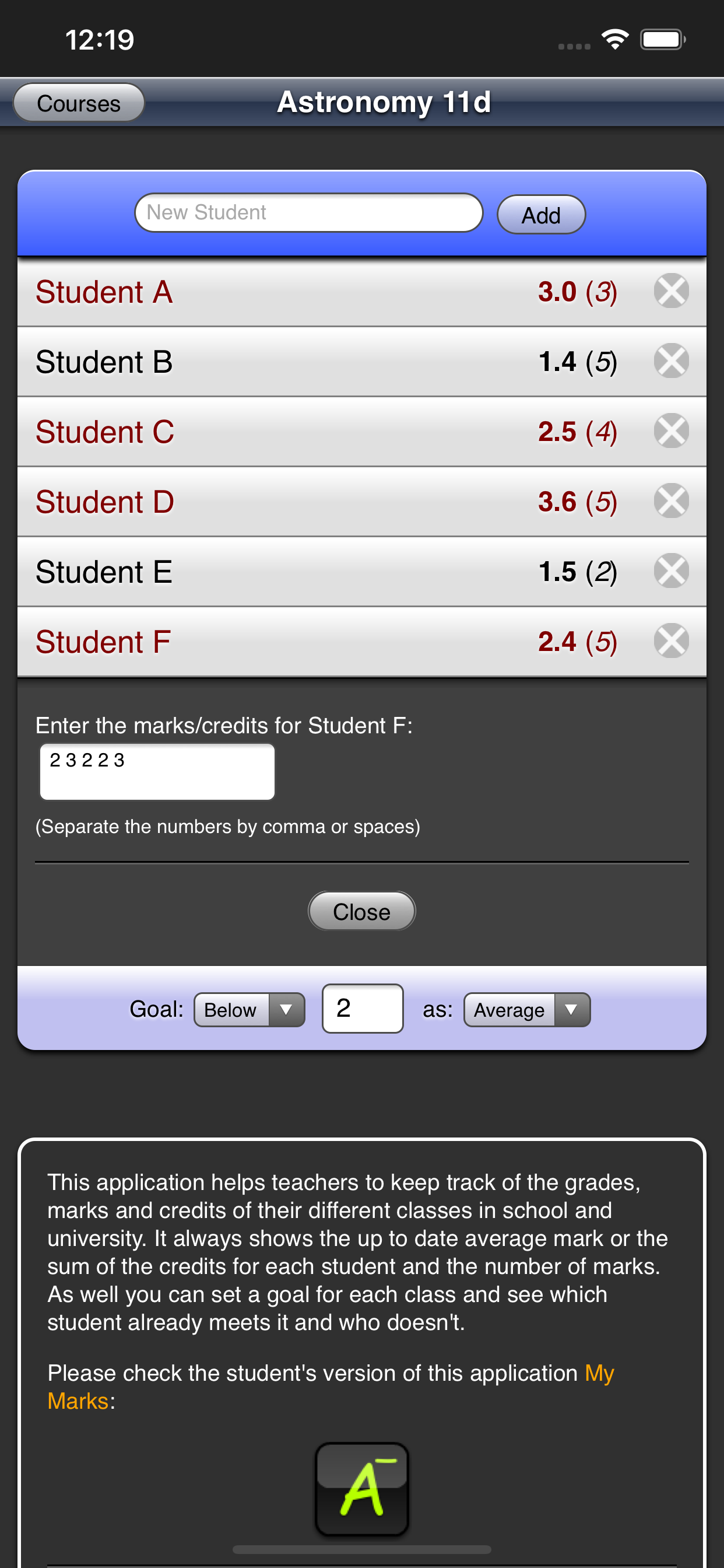 Grade Book screenshot 4