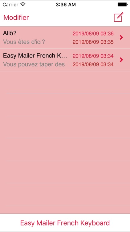 Easy Mailer French Keyboard