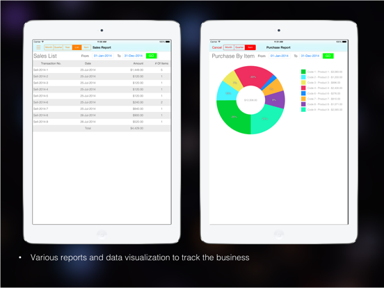 Inventory for Retailer iPad screenshot