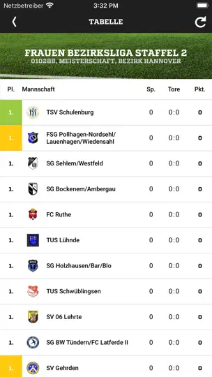 Screenshot von DFBnet auf dem iPhone 4