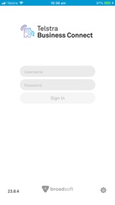 Telstra Business Connect screenshot