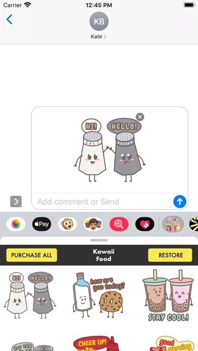 Screenshot #2 pour Food Stickers ·