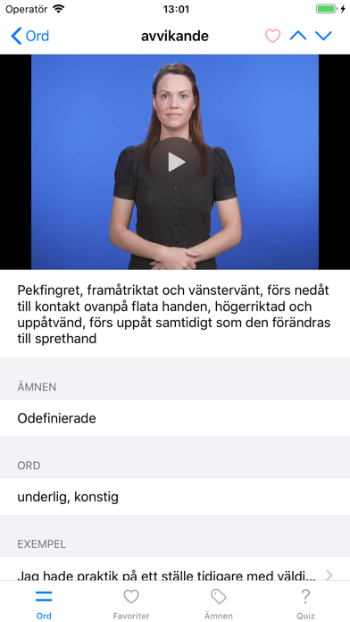 Svenskt teckenspråkslexikon Screenshot