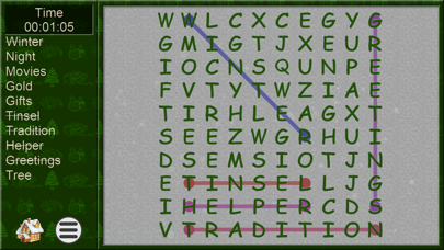 Xmas WordSearch - word seek Screenshot