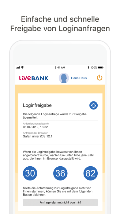 LiveBANK ID Screenshot