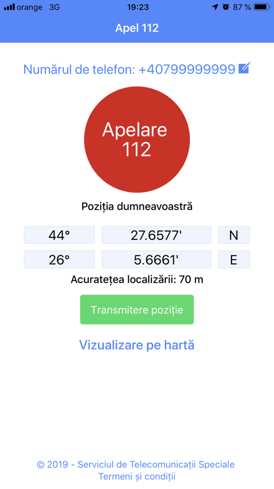 Apel 112 (iOS) 由: Serviciul de Telecomunicatii Speciale Apel 112 (iOS) 由: Serviciul de Telecomunicatii Speciale