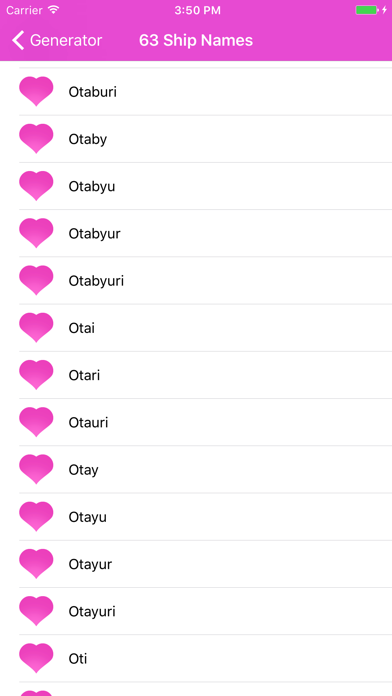 Screenshot #3 pour Fandom Ship Names Generator