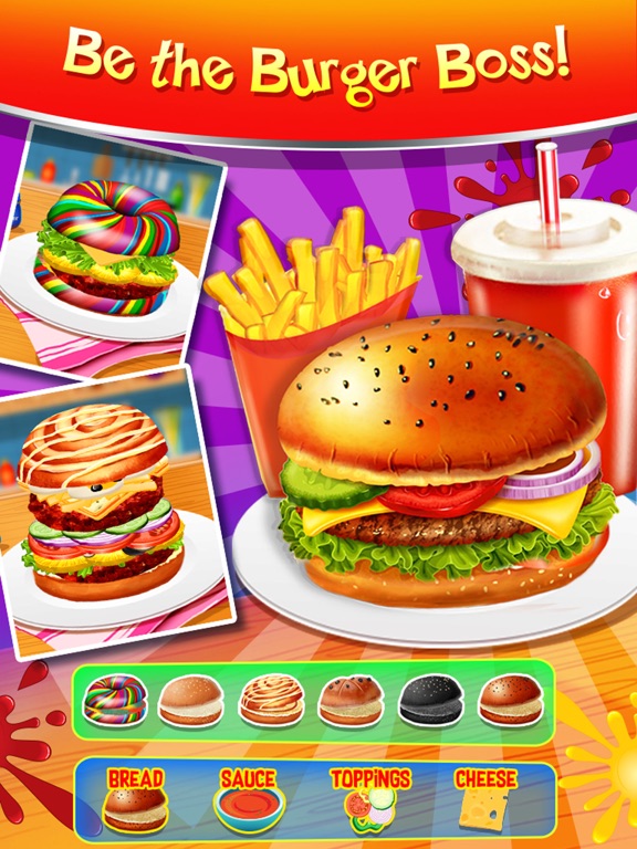 Happy Kids Meal - Burger Maker iPad screenshot 3 - Games app
