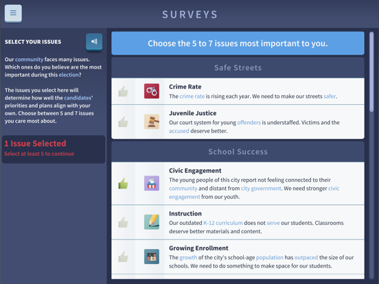 Cast Your Vote iPad screenshot 4 - Education app