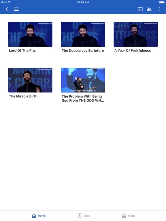 The Jonathan Cahn App iPad screenshot 2 - Education app