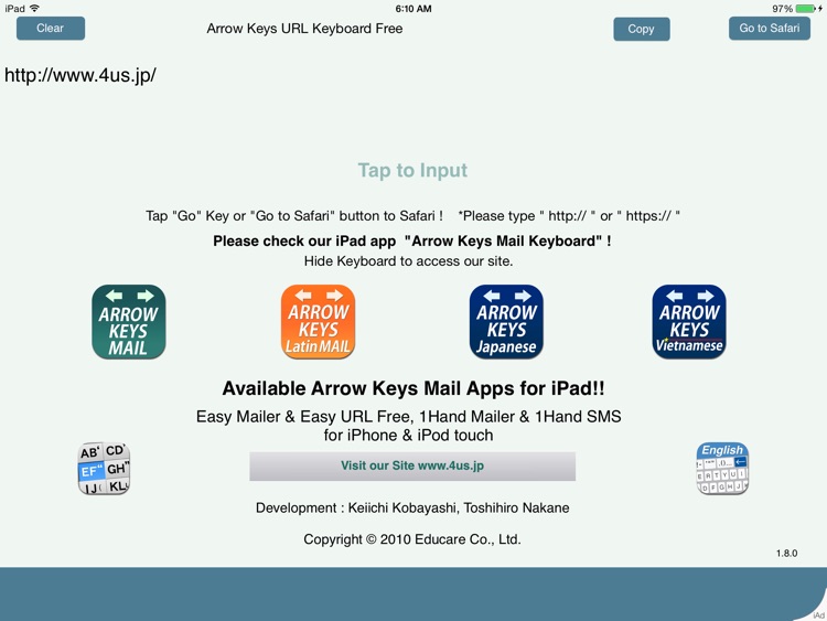 Arrow Keys URL Keyboard