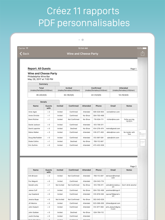 Screenshot #6 pour Guest List Organizer Pro