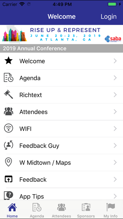 How to cancel & delete SABA Events from iphone & ipad 2