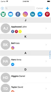 lista de contactos interactivo iphone capturas de pantalla 1
