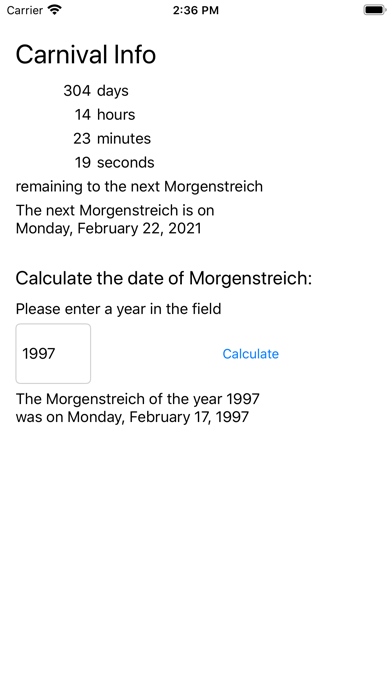 Fasnachtsinfo Screenshot