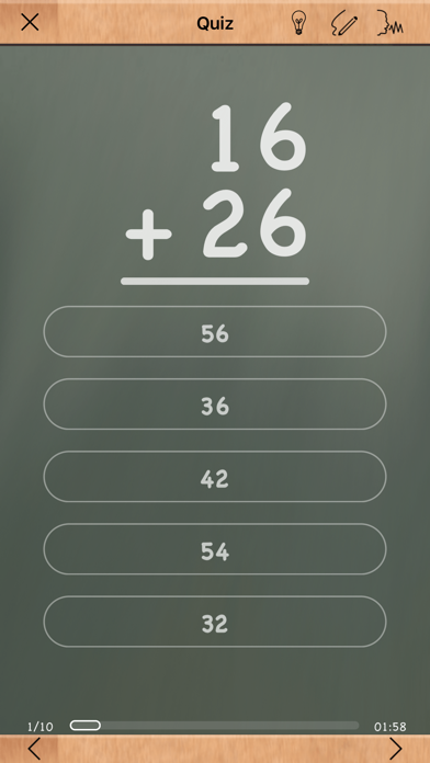 MathBoard Addition Screenshot