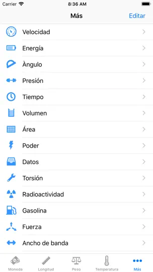 Captura de pantalla de Convertir - Unidad Y Divisas en iPhone 4