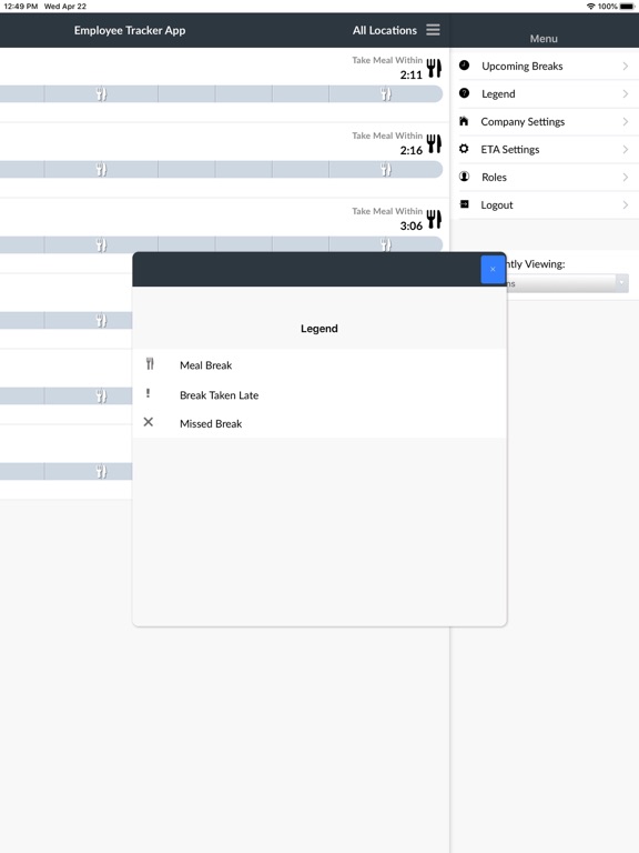 EmployeeMetrics ETA iPad screenshot 8 - Business app