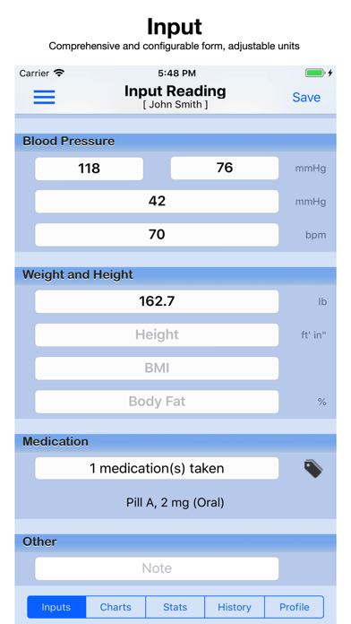 Blood Pressure Monitor Screenshot