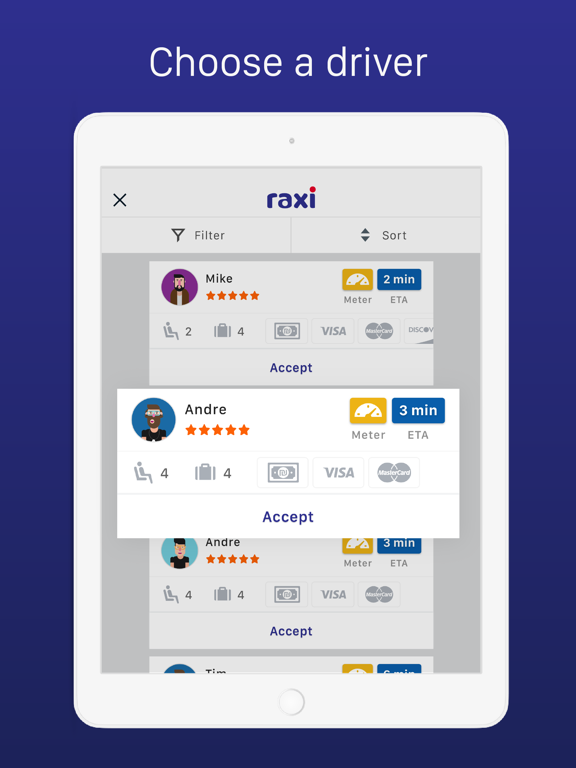 Raxi iPad screenshot 1 - Travel app