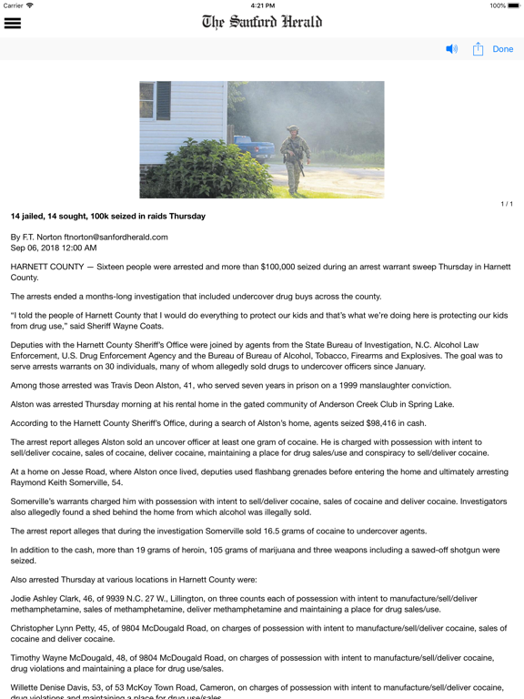 The Sanford Herald iPad screenshot 4 - News app