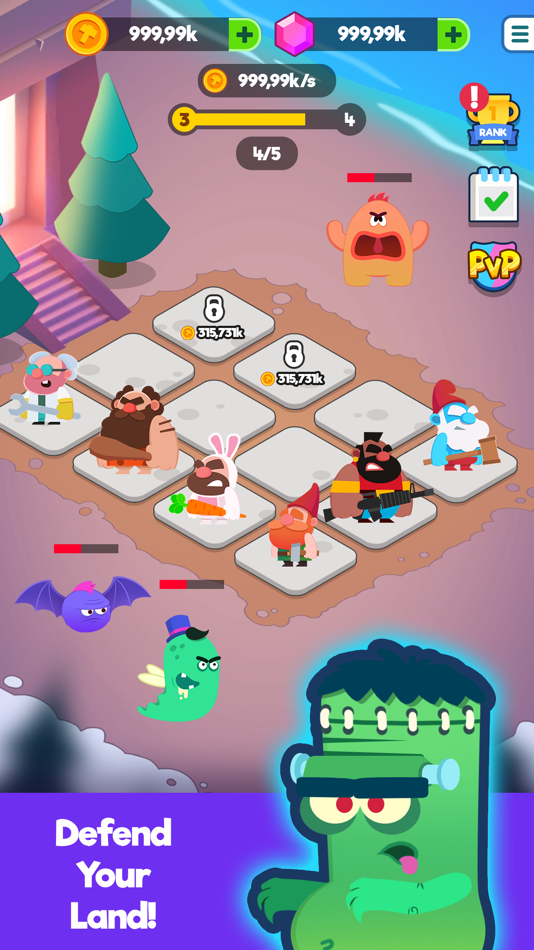 #2. Merge Gnomes Vs Monster! (iOS) By: Rhino Games LLC
