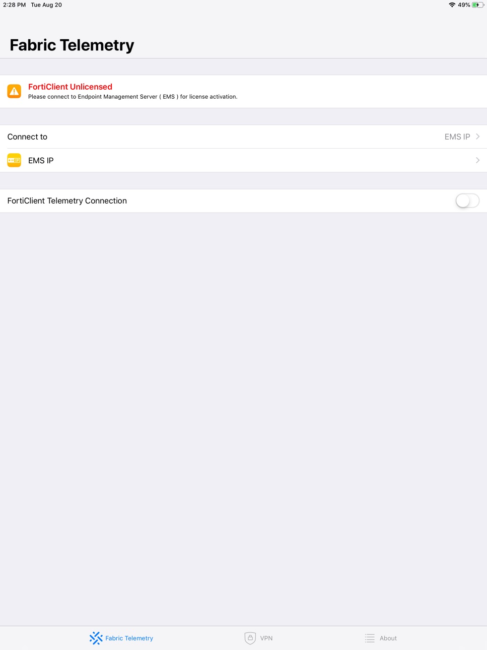 iPad screenshot