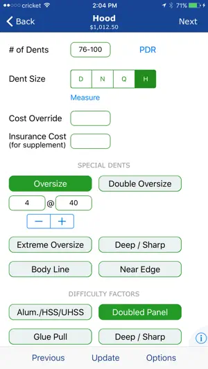 Sullivan PDR Estimator screenshot 1