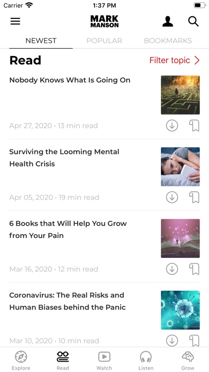 The Mark Manson App