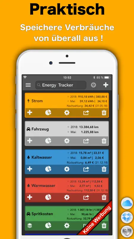 Energy Tracker screenshot 1 of 10