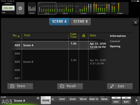 DM3 StageMix iPad screenshot