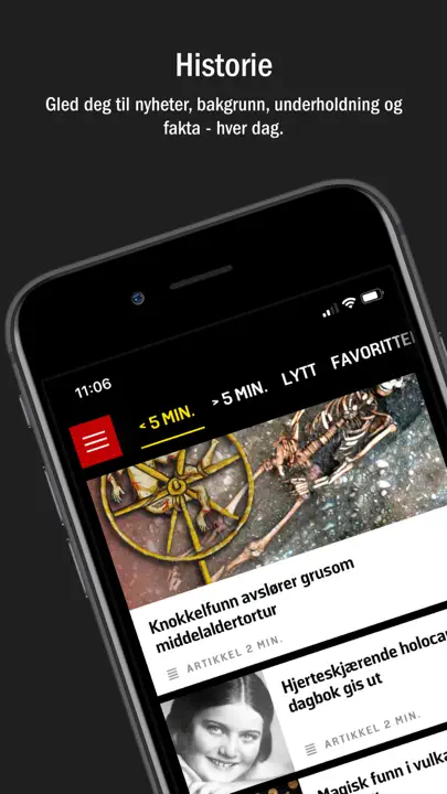 HISTORIE iPhone-skjermbilde 1