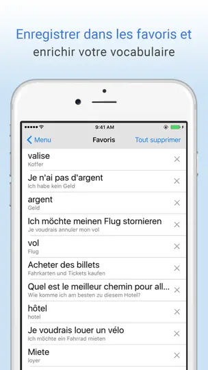 Capture d'écran de Dictionnaire Français-allemand sur iPhone 4