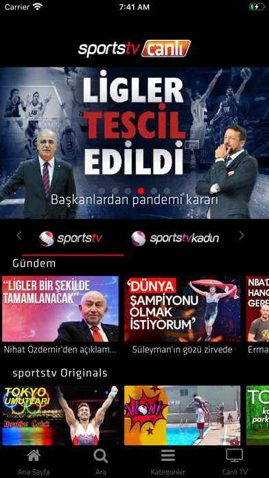 sportstvPLATFORM iPhone screenshot 1 - Sports app