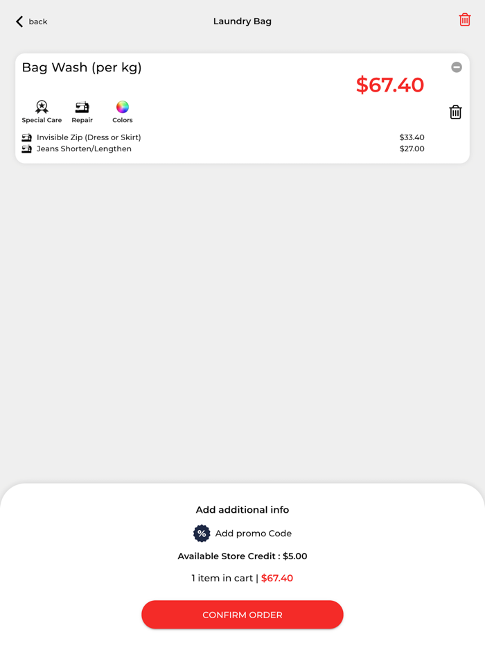 iBAG intelligent dry cleaning