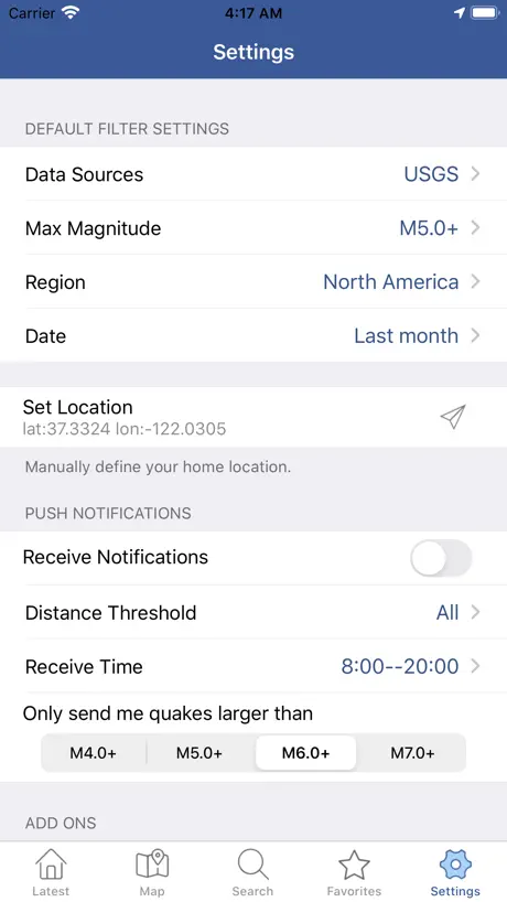 Earthquakes  - Latest & Alert