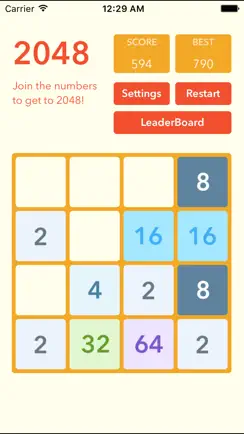 2048 - Best Puzzle Games iPhone image 2