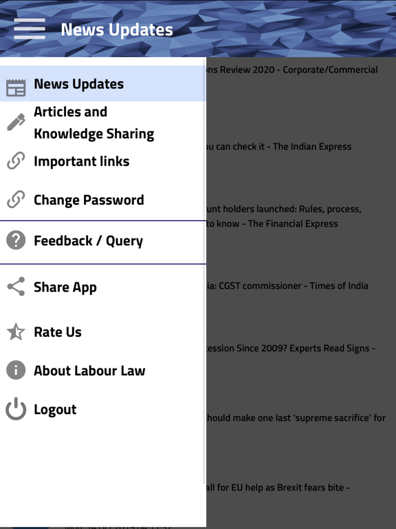 Labour Law Support iPad screenshot