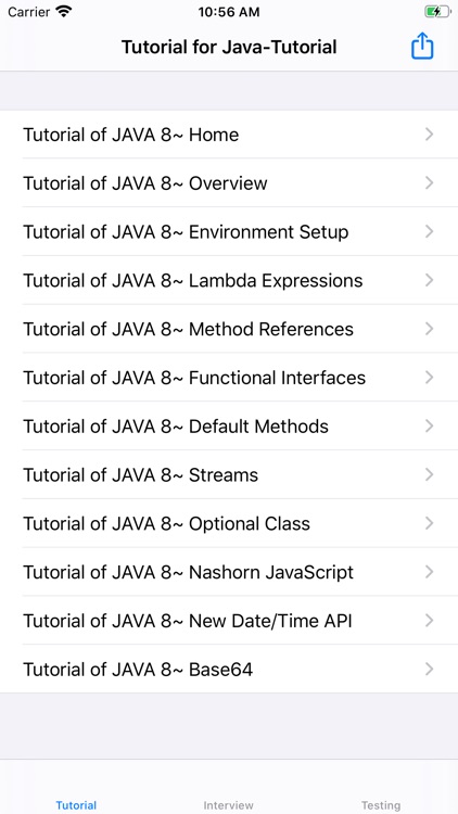 Tutorial of Java