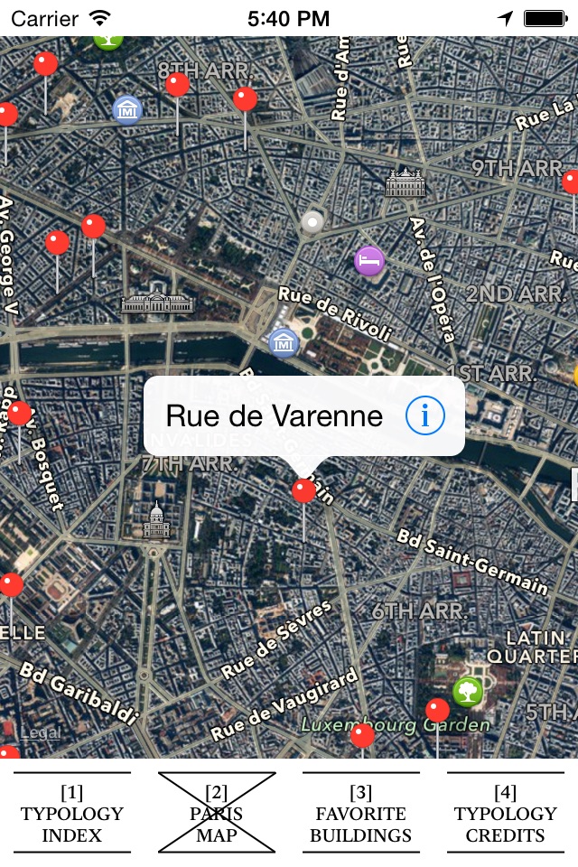 Paris Typology screenshot 2